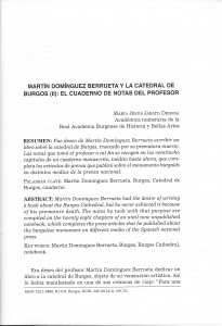 Martín Domínguez Berrueta y la catedral de Burgos (II): loc cuadernos de notas del profesor