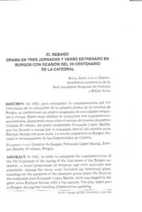 El rebaño: Drama en tres jornadas y verso estrenado en Burgos con ocasión del VII Centenario de la catedral